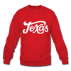 Texas Sweatshirt - Hand Lettered Texas Crewneck Sweatshirt - red