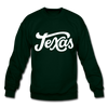 Texas Sweatshirt - Hand Lettered Texas Crewneck Sweatshirt - forest green