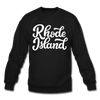 Rhode Island Sweatshirt - Hand Lettered Rhode Island Crewneck Sweatshirt - black