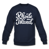 Rhode Island Sweatshirt - Hand Lettered Rhode Island Crewneck Sweatshirt - navy