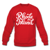 Rhode Island Sweatshirt - Hand Lettered Rhode Island Crewneck Sweatshirt - red