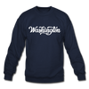 Washington Sweatshirt - Hand Lettered Washington Crewneck Sweatshirt - navy