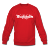 Washington Sweatshirt - Hand Lettered Washington Crewneck Sweatshirt - red