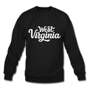 West Virginia Sweatshirt - Hand Lettered West Virginia Crewneck Sweatshirt - black