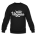 West Virginia Sweatshirt - Hand Lettered West Virginia Crewneck Sweatshirt - black