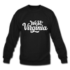 West Virginia Sweatshirt - Hand Lettered West Virginia Crewneck Sweatshirt - black