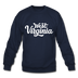 West Virginia Sweatshirt - Hand Lettered West Virginia Crewneck Sweatshirt - navy