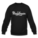Pennsylvania Sweatshirt - Hand Lettered Pennsylvania Crewneck Sweatshirt - black