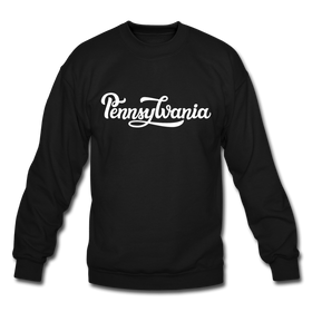 Pennsylvania Sweatshirt - Hand Lettered Pennsylvania Crewneck Sweatshirt - black