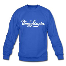 Pennsylvania Sweatshirt - Hand Lettered Pennsylvania Crewneck Sweatshirt - royal blue