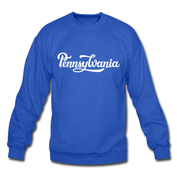 Pennsylvania Sweatshirt - Hand Lettered Pennsylvania Crewneck Sweatshirt - royal blue