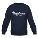 Pennsylvania Sweatshirt - Hand Lettered Pennsylvania Crewneck Sweatshirt - navy