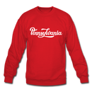 Pennsylvania Sweatshirt - Hand Lettered Pennsylvania Crewneck Sweatshirt - red