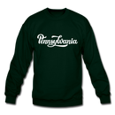 Pennsylvania Sweatshirt - Hand Lettered Pennsylvania Crewneck Sweatshirt - forest green