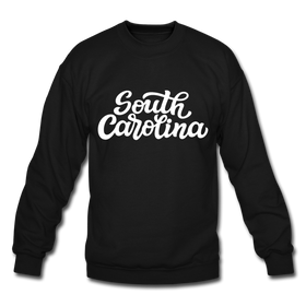 South Carolina Sweatshirt - Hand Lettered South Carolina Crewneck Sweatshirt - black