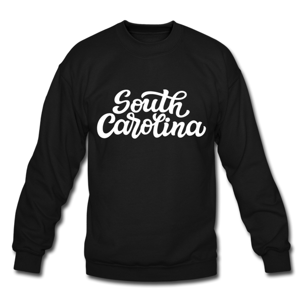 South Carolina Sweatshirt - Hand Lettered South Carolina Crewneck Sweatshirt - black