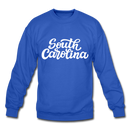 South Carolina Sweatshirt - Hand Lettered South Carolina Crewneck Sweatshirt - royal blue
