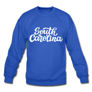 South Carolina Sweatshirt - Hand Lettered South Carolina Crewneck Sweatshirt - royal blue