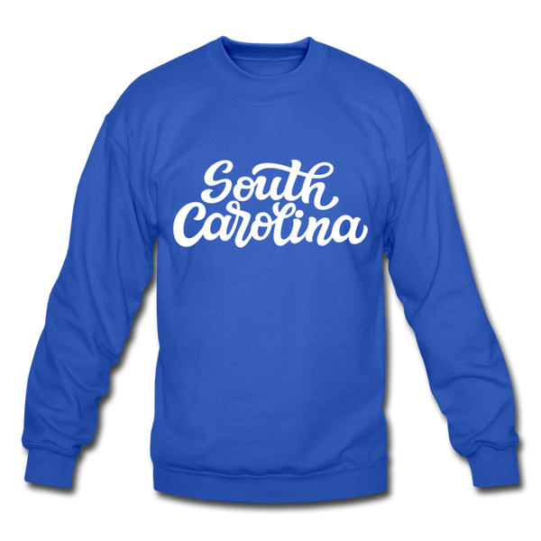 South Carolina Sweatshirt - Hand Lettered South Carolina Crewneck Sweatshirt - royal blue
