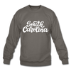 South Carolina Sweatshirt - Hand Lettered South Carolina Crewneck Sweatshirt - asphalt gray