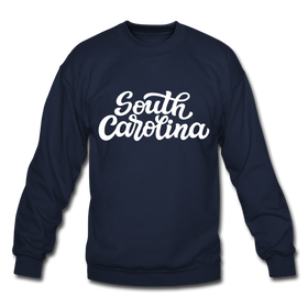 South Carolina Sweatshirt - Hand Lettered South Carolina Crewneck Sweatshirt - navy