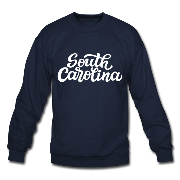 South Carolina Sweatshirt - Hand Lettered South Carolina Crewneck Sweatshirt - navy