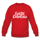 South Carolina Sweatshirt - Hand Lettered South Carolina Crewneck Sweatshirt - red