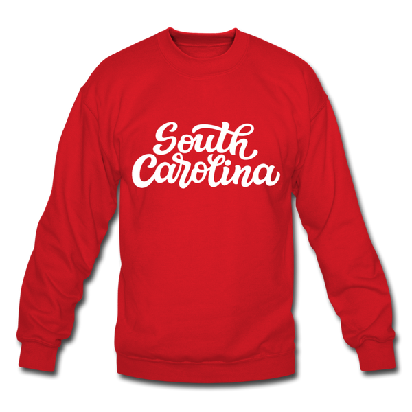 South Carolina Sweatshirt - Hand Lettered South Carolina Crewneck Sweatshirt - red