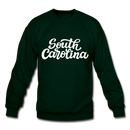 South Carolina Sweatshirt - Hand Lettered South Carolina Crewneck Sweatshirt - forest green