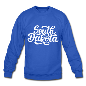 South Dakota Sweatshirt - Hand Lettered South Dakota Crewneck Sweatshirt - royal blue