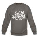 South Dakota Sweatshirt - Hand Lettered South Dakota Crewneck Sweatshirt - asphalt gray