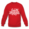 South Dakota Sweatshirt - Hand Lettered South Dakota Crewneck Sweatshirt - red