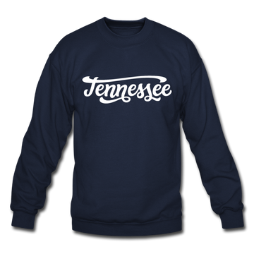 Tennessee Sweatshirt - Hand Lettered Tennessee Crewneck Sweatshirt - navy