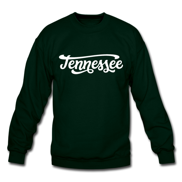 Tennessee Sweatshirt - Hand Lettered Tennessee Crewneck Sweatshirt - forest green