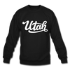 Utah Sweatshirt - Hand Lettered Utah Crewneck Sweatshirt - black