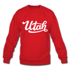 Utah Sweatshirt - Hand Lettered Utah Crewneck Sweatshirt - red