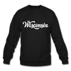 Wisconsin Sweatshirt - Hand Lettered Wisconsin Crewneck Sweatshirt - black