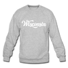 Wisconsin Sweatshirt - Hand Lettered Wisconsin Crewneck Sweatshirt - heather gray