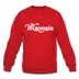 Wisconsin Sweatshirt - Hand Lettered Wisconsin Crewneck Sweatshirt - red