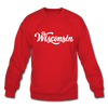 Wisconsin Sweatshirt - Hand Lettered Wisconsin Crewneck Sweatshirt - red