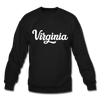 Virginia Sweatshirt - Hand Lettered Virginia Crewneck Sweatshirt - black