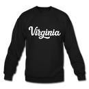 Virginia Sweatshirt - Hand Lettered Virginia Crewneck Sweatshirt - black