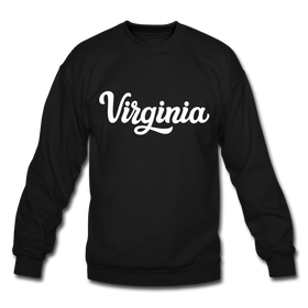 Virginia Sweatshirt - Hand Lettered Virginia Crewneck Sweatshirt - black