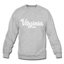 Virginia Sweatshirt - Hand Lettered Virginia Crewneck Sweatshirt - heather gray