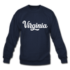 Virginia Sweatshirt - Hand Lettered Virginia Crewneck Sweatshirt - navy