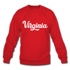 Virginia Sweatshirt - Hand Lettered Virginia Crewneck Sweatshirt - red