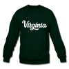 Virginia Sweatshirt - Hand Lettered Virginia Crewneck Sweatshirt - forest green