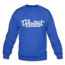 Vermont Sweatshirt - Hand Lettered Vermont Crewneck Sweatshirt - royal blue