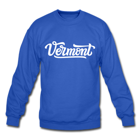 Vermont Sweatshirt - Hand Lettered Vermont Crewneck Sweatshirt - royal blue