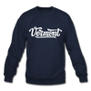Vermont Sweatshirt - Hand Lettered Vermont Crewneck Sweatshirt - navy